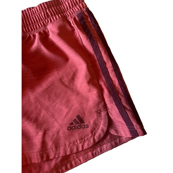Adidas Women's Running Short Medium Red Aeroready Athletic Sports Ash 2.5 inch - Picture 2 of 6